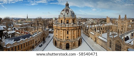 Panoramic view on the Radcliffe Camera and All Souls College 1438