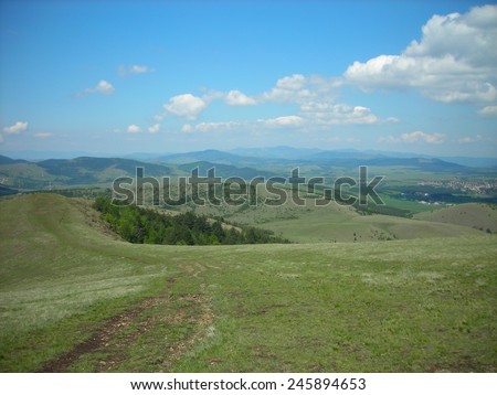 ZLATIBOR, SERBIA - MAY 20, 2012: Late spring landscape on Zlatibor mountain in the western part of Serbia. Zlatibor is a climatic resort and one of the major touristic destinations in Serbia.