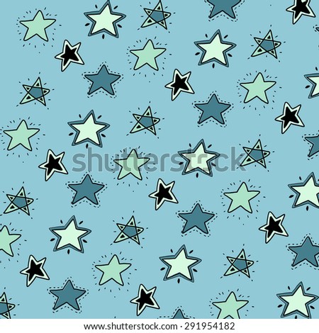 The pattern of stars on a blue background