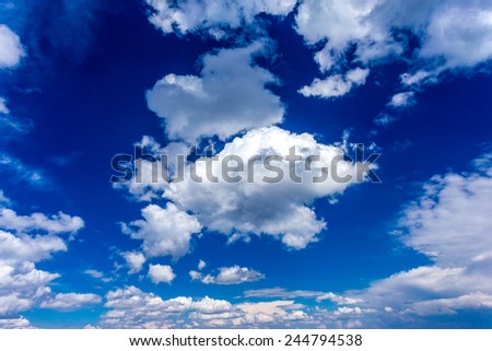 Blue Sky and Clouds / Blue sky and clouds XXL. Sky and clouds background. Sky background