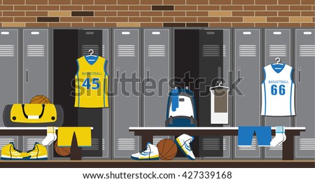 Equipment Bag In Locker Room Stock Photo Equipment Bag In Locker Room Stock Photo