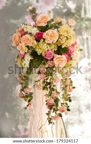 bouquet of flowers on a light background