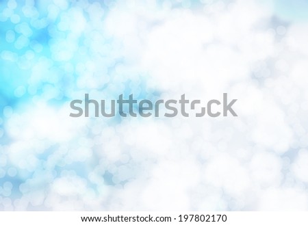 Abstract bokeh background, blue and white colors