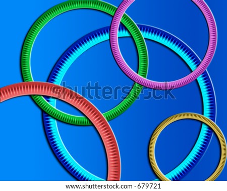 Abstract Round Rings Background Texture.  Makes A Great Wallpaper Or Background