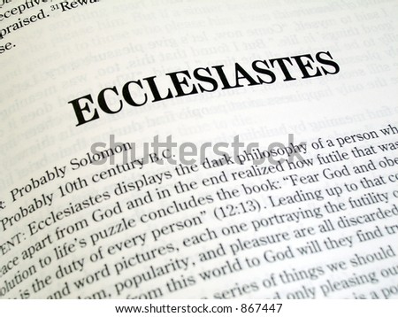 Ecclesiastes Book Of The Bible Stock Photo 867447 : Shutterstock