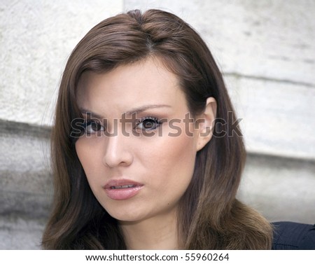 Close up of a latin woman in her early twenties.  She is from Bolivia and was photographed July, 2009 in the USA.