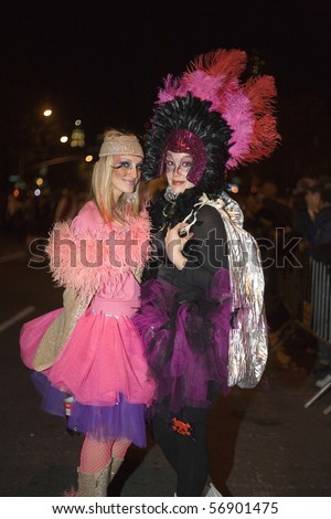 NEW YORK - OCT 31: Participants at Halloween Parade in Greenwich Village October 31, 2008 in New York, NY.