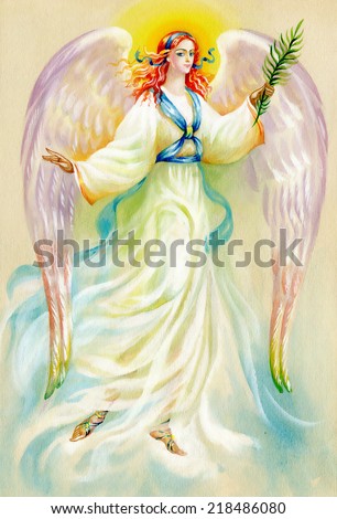 Beautiful angel with wings vector illustration Beautiful angel with wings vector illustration