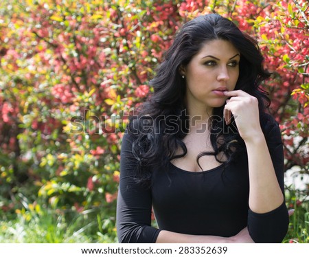 young woman in black shirt
