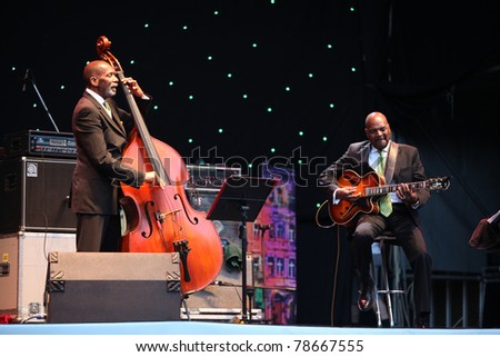 LVIL, UKRAINE - JUNE 4: Ron Carter Trio in concert during Alfa Jazz Festival on June 4, 2011 in Lviv, Ukraine.