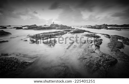 abstract black and white landscape with the super strong lead line monsoon seasons