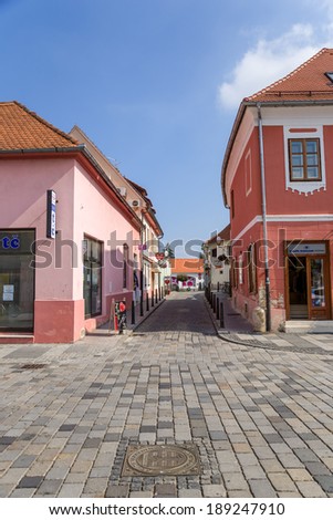 Varazdin, Croatia - SEPTEMBER 25, 2013: Photo of the old town