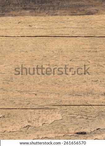 Old brown wooden board with thin fissures