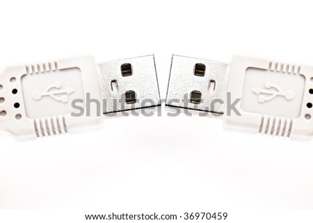 cable plug audio video equipment on a white background of the high resolution isolated object