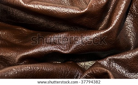 Genuine leather texture for the production of clothing of different colors fluting