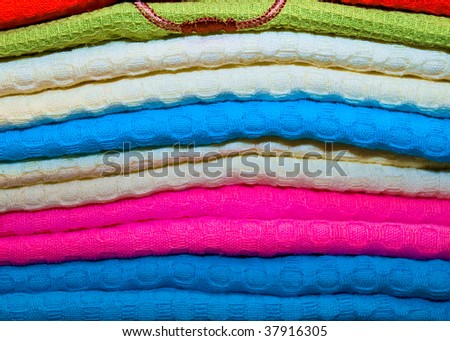 pile towels colored bright colored bath wash wipe soul background
