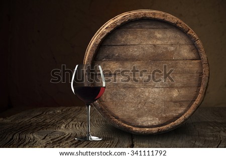 barrel for wine and beer in the basement