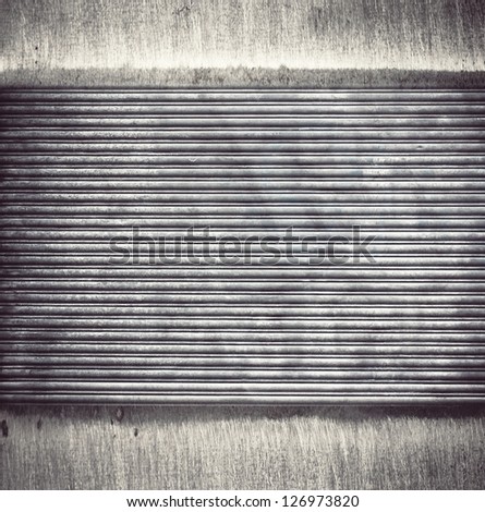 grunge  garage wall , stripped texture ; metal background  ,