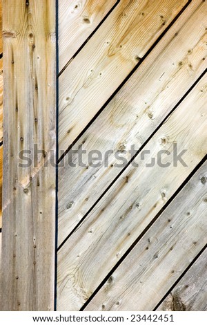 weathered wooden background, peeling paint, nailed boarded fence,