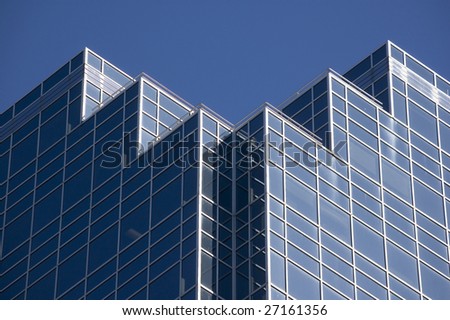 close up of  modern skyscraper /  abstract building background