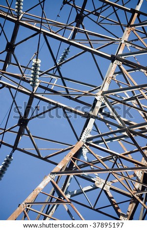 abstract background  pylon, electricity industry