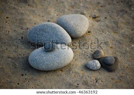 zen-like pebbles nature background