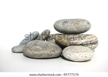 zen like stones, stock of pebbles, isolated object