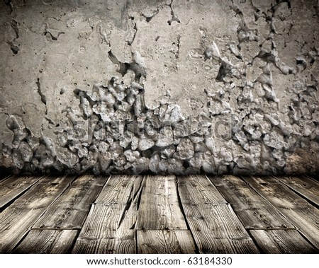 room , floor grunge cement wall background