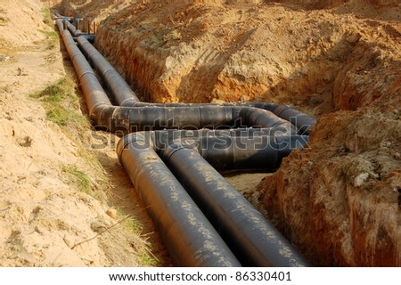 sewage or supply pipes, plumbing industry