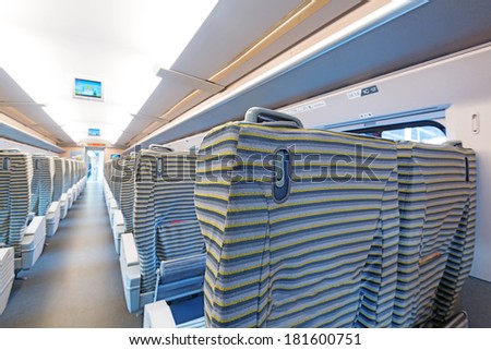 inside the high speed train compartment
