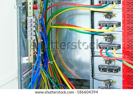 communication and internet network server room