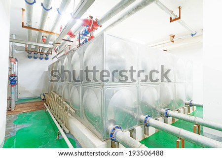 pressure pump for running water in a building