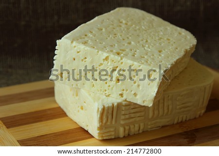 Home cheese on the board