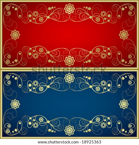Raster version of vector red and blue design background