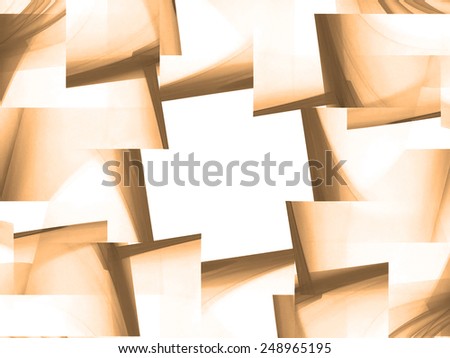 brown on white abstract fractal fantasy background with light rays