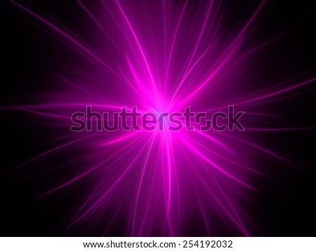 purple abstract fractal fantasy background with light rays