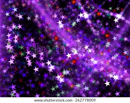 purple festive glitter background with defocused lights