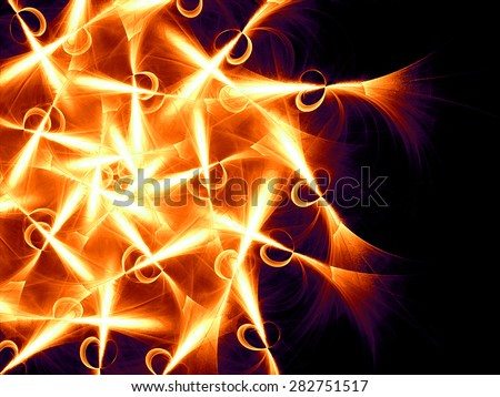 fire Beautiful artistic abstract  background in bright colors for creative design. Fine decoration of a desktop, interior, album or flyer cover. Fractal artwork