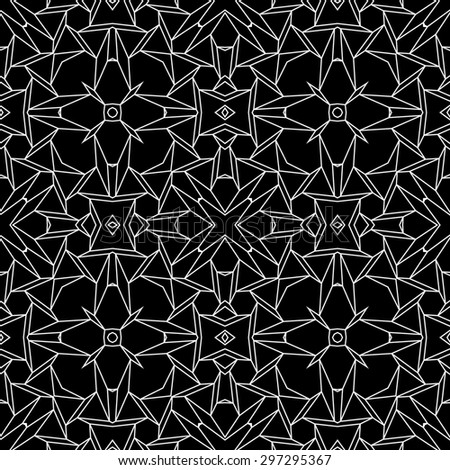 monochrome Geometric pattern. Seamless black and white abstract modern texture for wallpapers and background