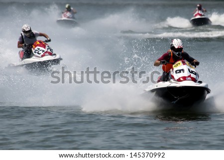 BELGRADE-JULY 6:Group of drivers during the race on \