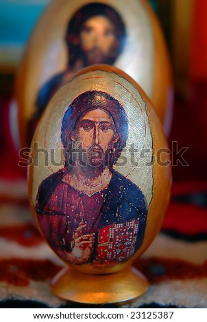 Easter eggs as christian symbol of Easter holiday