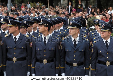 BELGRADE - SEPTEMBER 11th:Promotion of new Serbian army officers,New Serbian officers ,September 11, 2010 in Belgrade, Serbia