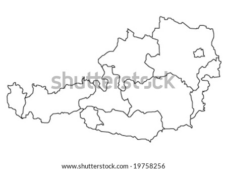 maps of austria. stock vector : map of austria