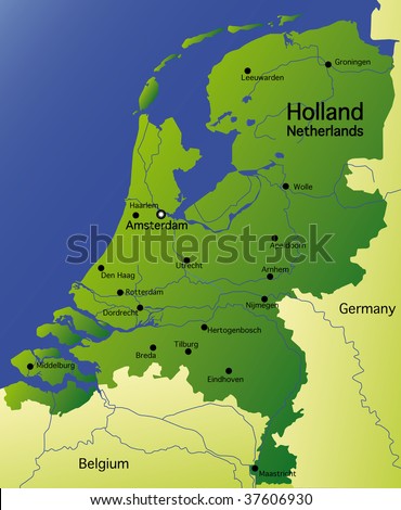 map of holland / netherlands