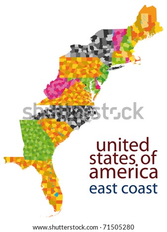 Downloadable map usa east coast