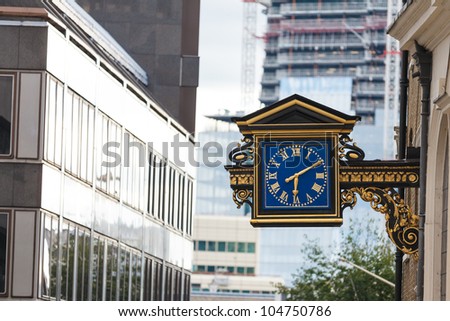 An old London street clock, London, UK