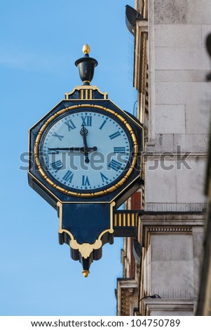 An old London street clock, London, UK
