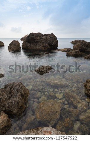 Maltese rocky seascape, island\'s west side, Gnejna Bay, Malta