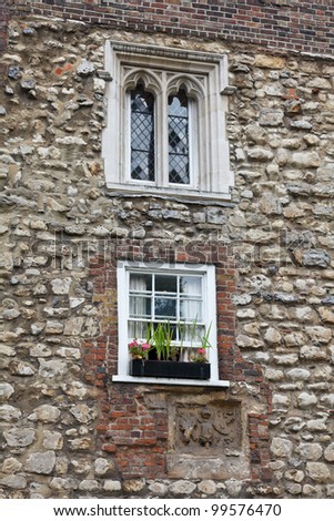 Windows of Royal College of St.Peter at Westminster, London, UK