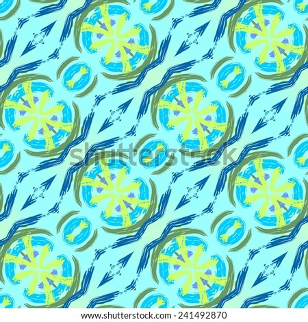 Modern abstract diagonal striped background tile in cool colors